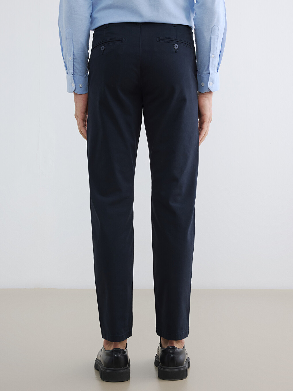 Man Navy Chino Trousers-3