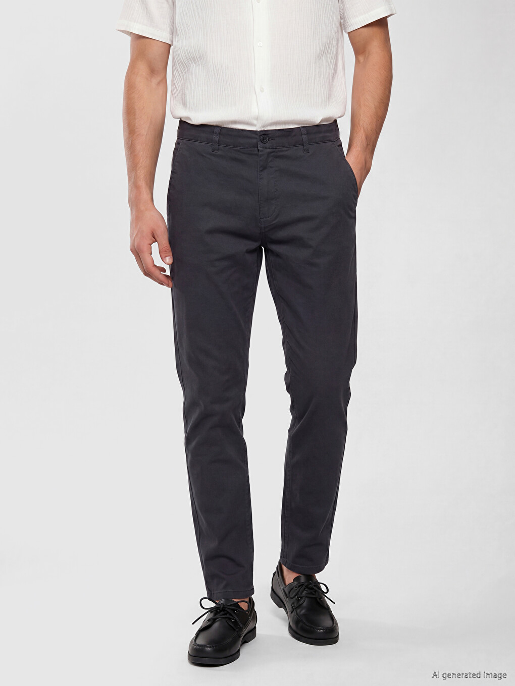 Pantalon Chino Indigo Homme-1