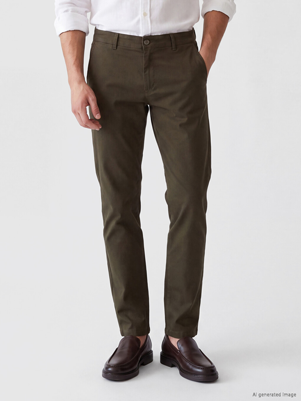 Slim Fit Gabardine Men's Chino Trousers-1