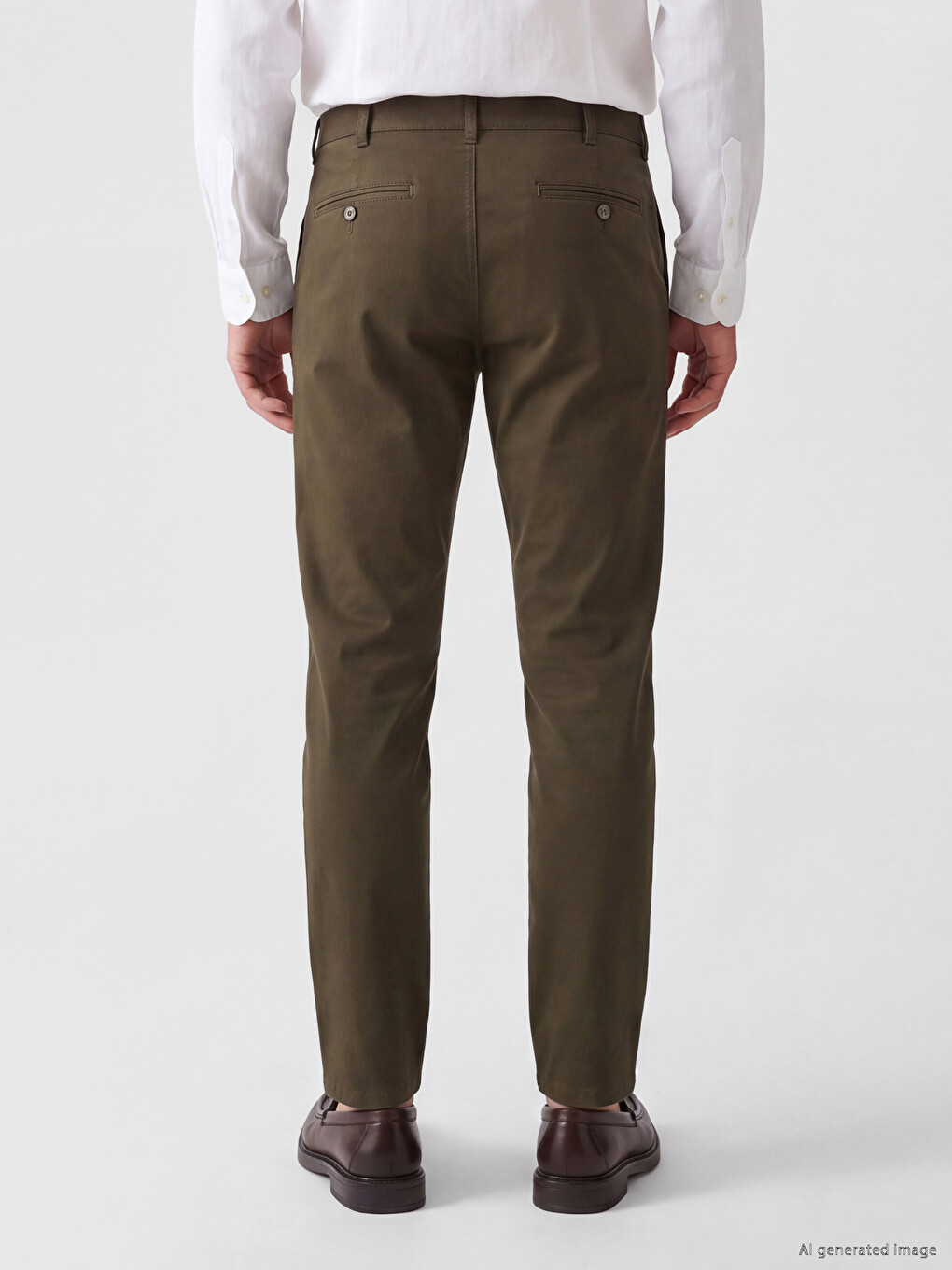 Slim Fit Gabardine Men's Chino Trousers-2
