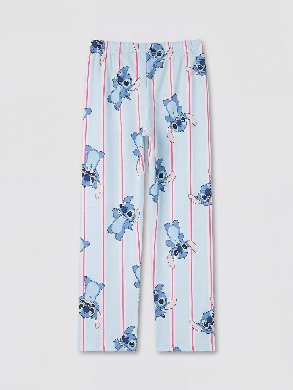 Ekru Stitch Baskılı Kız Çocuk Pijama Takım-5