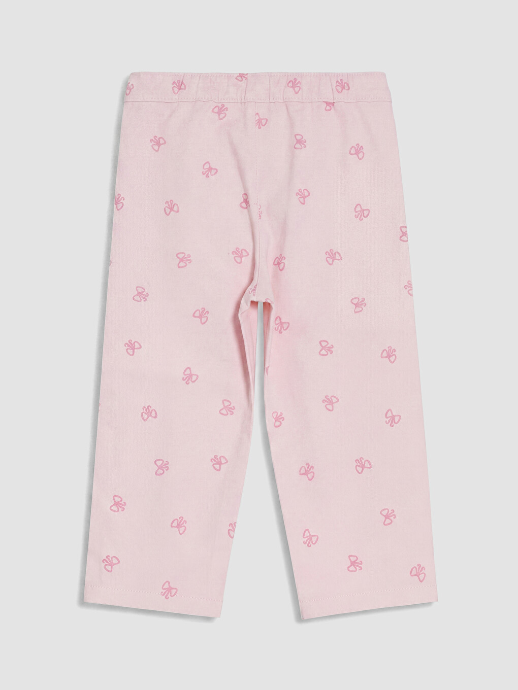 Pembe Kız Bebek Desenli Gabardin Pantolon-2