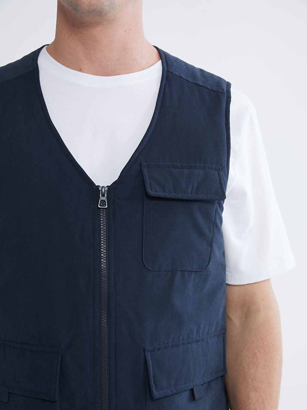 Lacivert Standart Kalıp Erkek Yelek-2