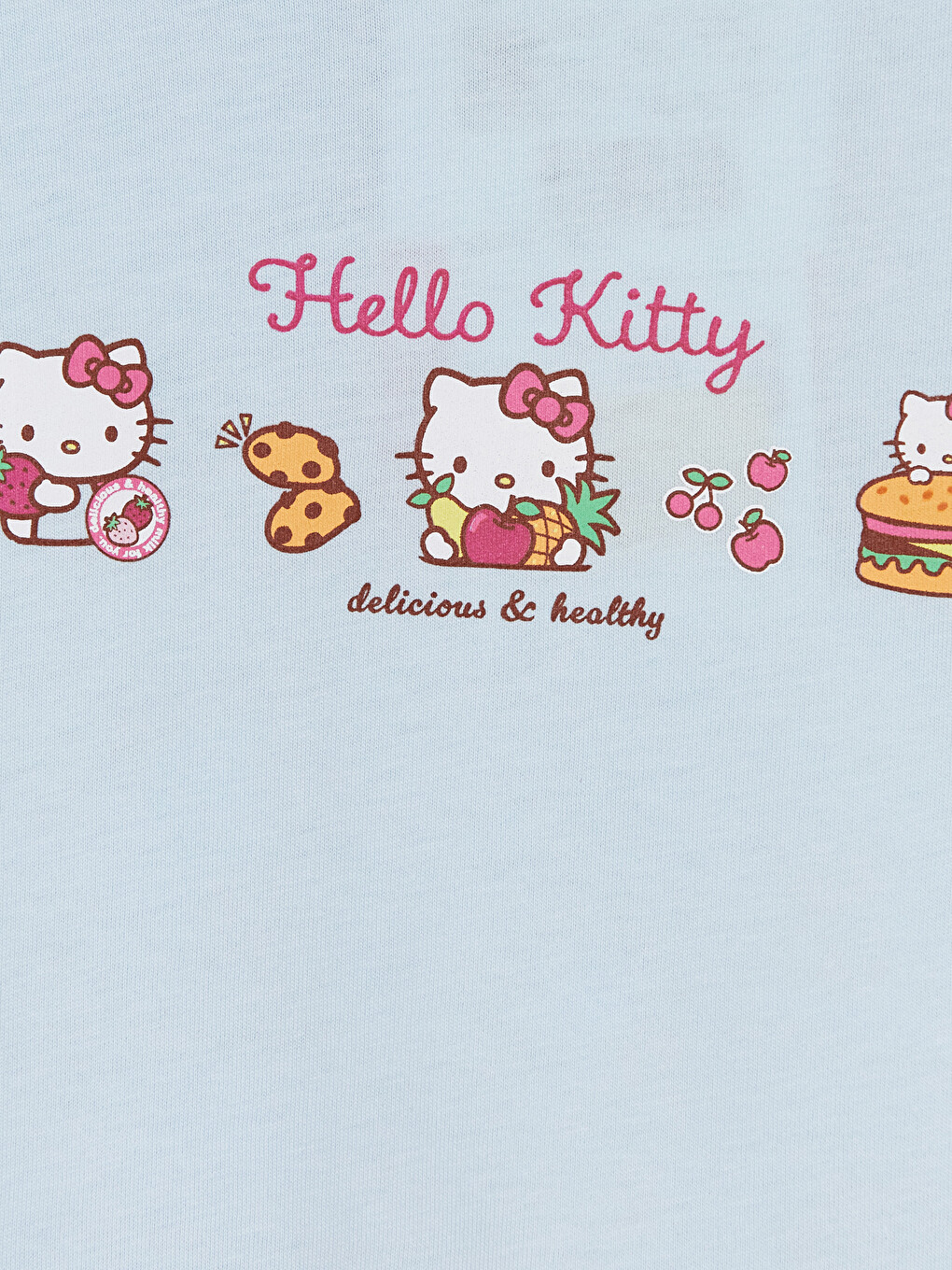 Mavi Hello Kitty Baskılı Kız Çocuk Pijama Takımı-3