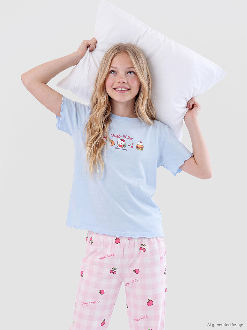 Hello Kitty Printed Girls' Pyjamas Set-1