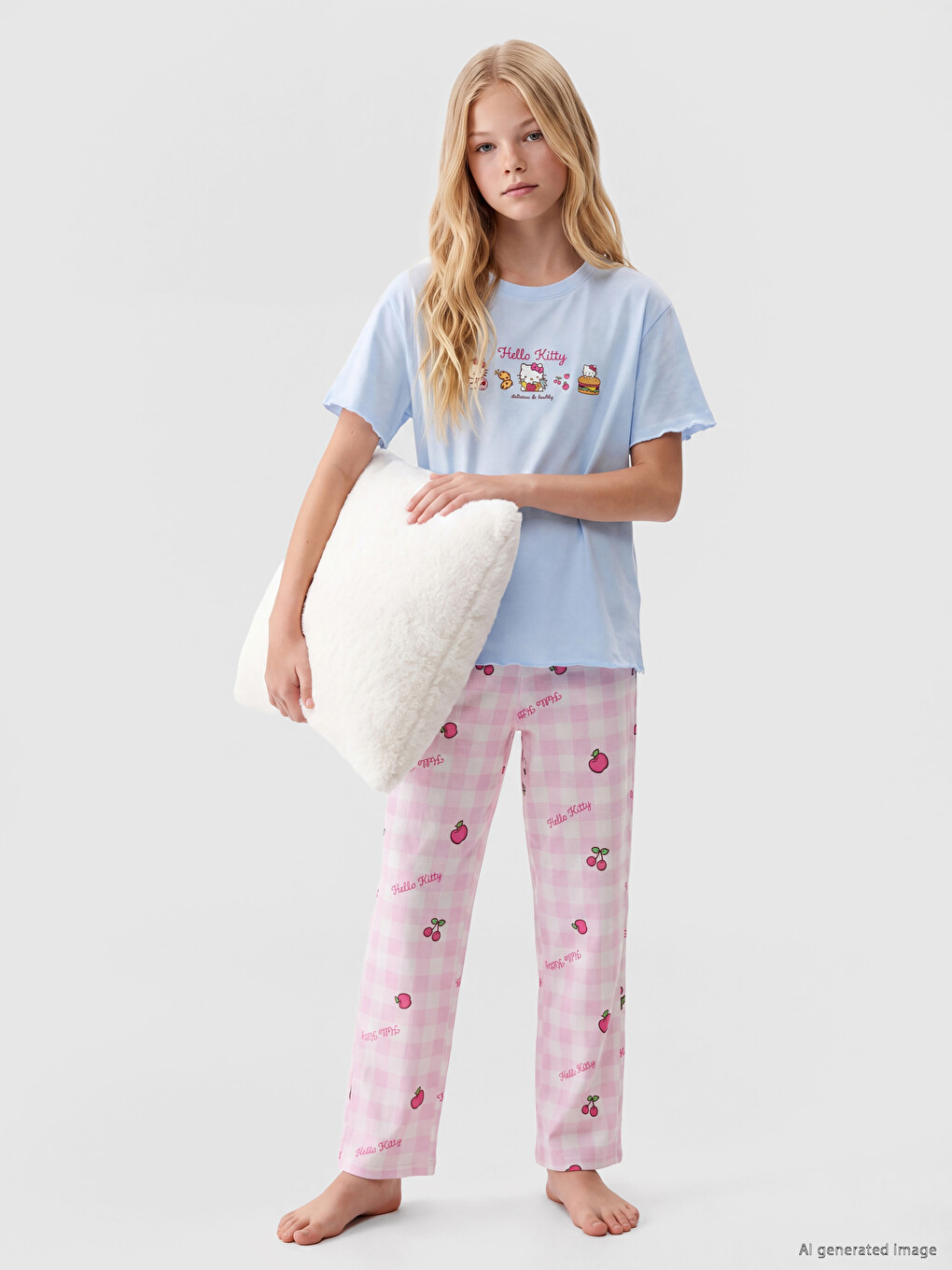 Hello Kitty Printed Girls' Pyjamas Set-2