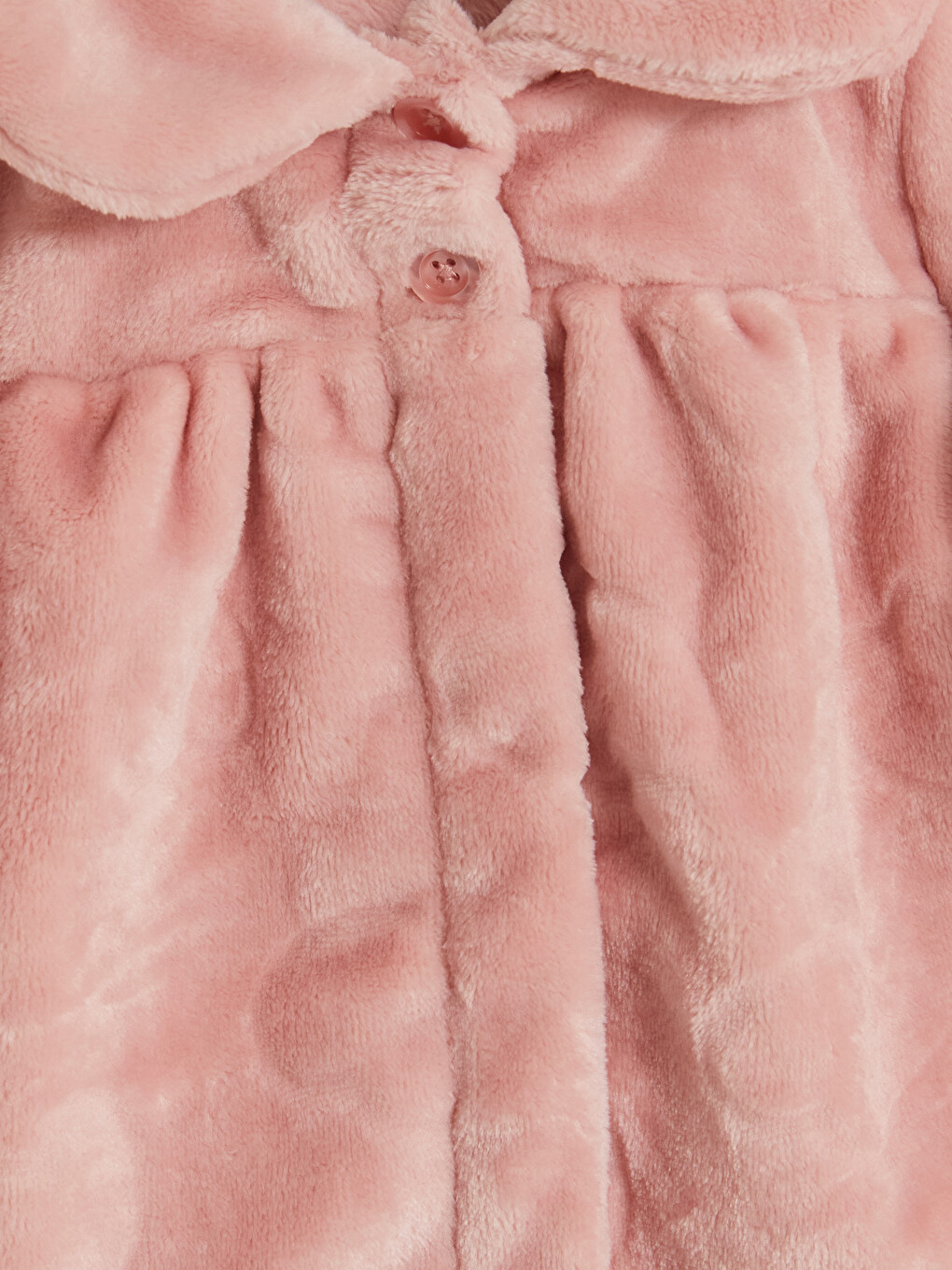 Pembe Bebe Yaka Kız Bebek Pelüş Hırka-1