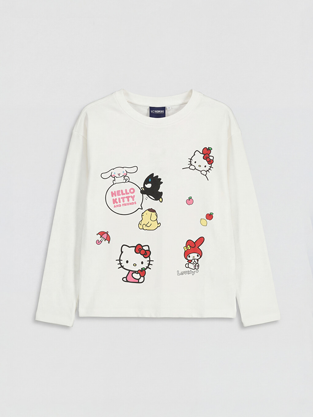 Ekru Hello Kitty Baskılı Kız Çocuk Pijama Takım-1