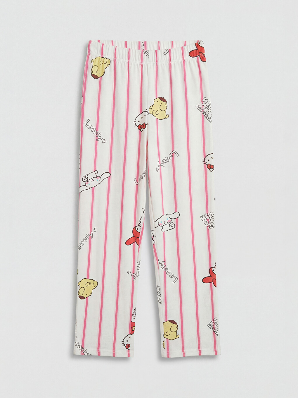 Ekru Hello Kitty Baskılı Kız Çocuk Pijama Takım-2