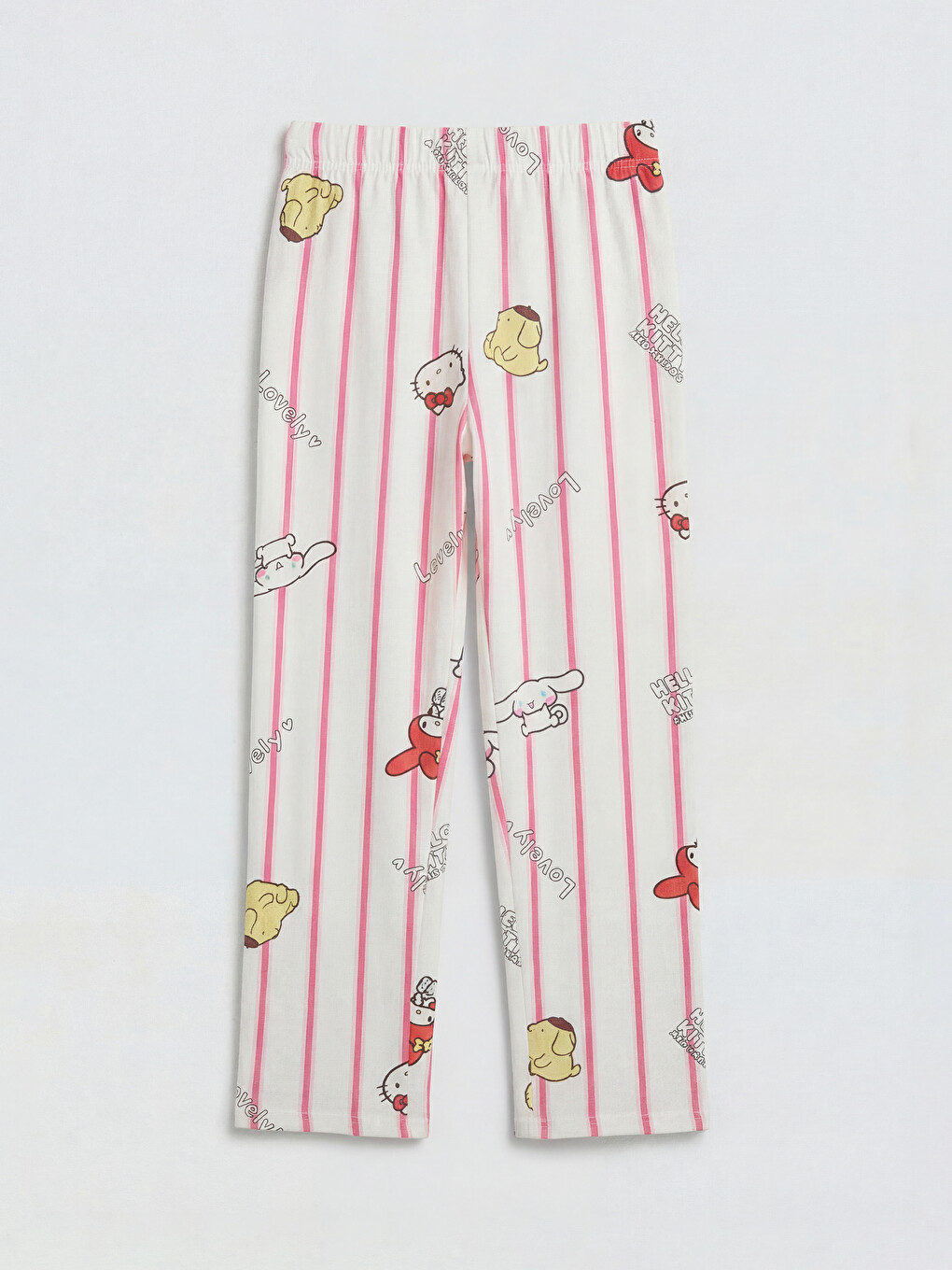 Ekru Hello Kitty Baskılı Kız Çocuk Pijama Takım-4
