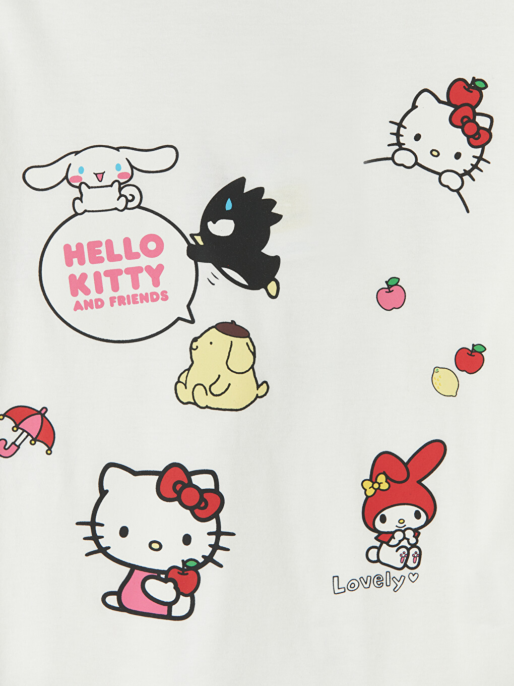 Ekru Hello Kitty Baskılı Kız Çocuk Pijama Takım-5