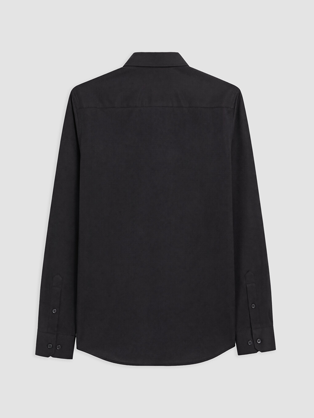Siyah Slim Fit Armürlü Erkek Gömlek-1