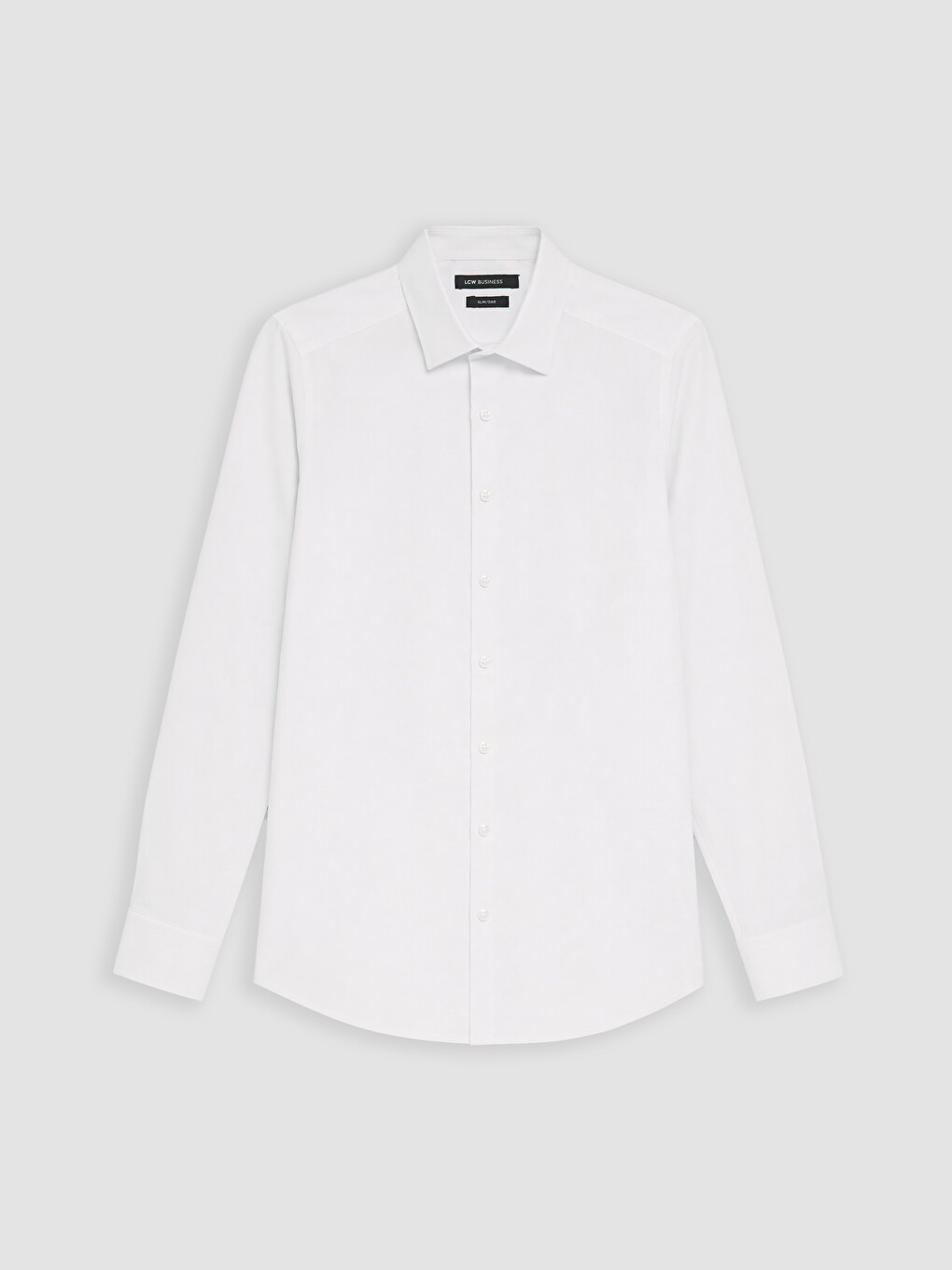 Beyaz Slim Fit Armürlü Erkek Gömlek