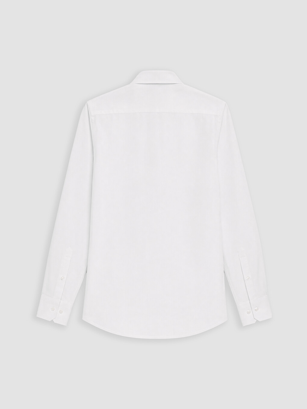 Beyaz Slim Fit Armürlü Erkek Gömlek-2