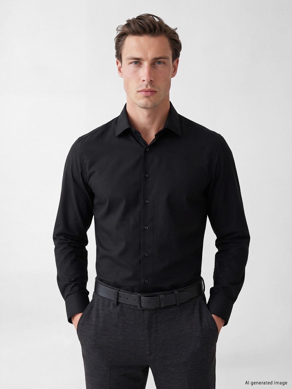 Slim Fit Dobby Men's Shirt