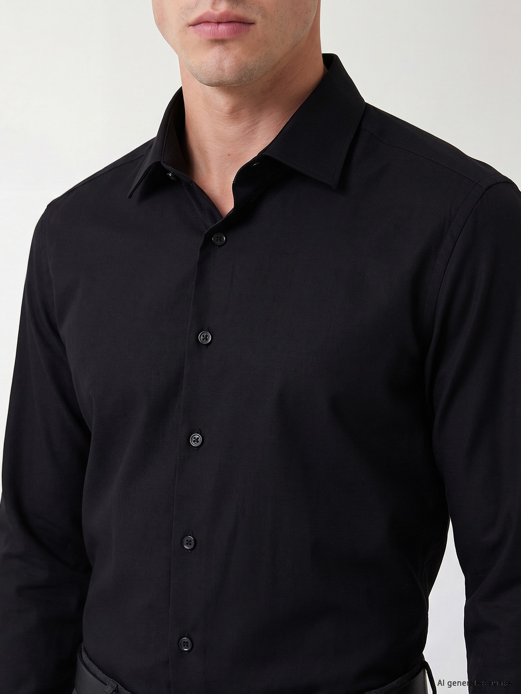 Slim Fit Dobby Men's Shirt-2