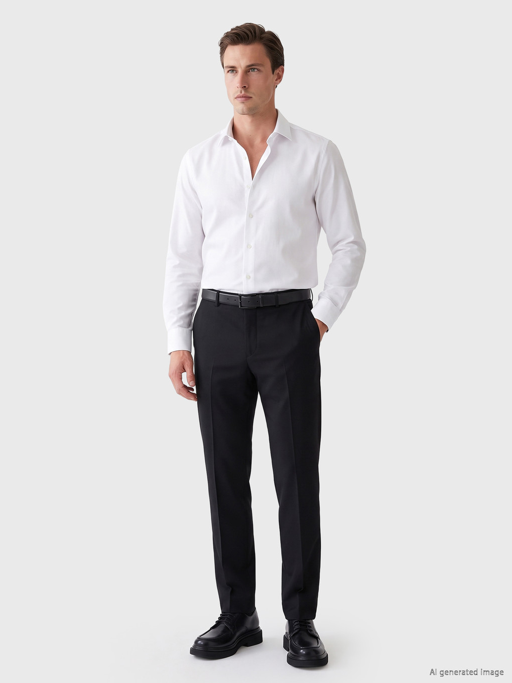Slim Fit Dobby Men's Shirt-1