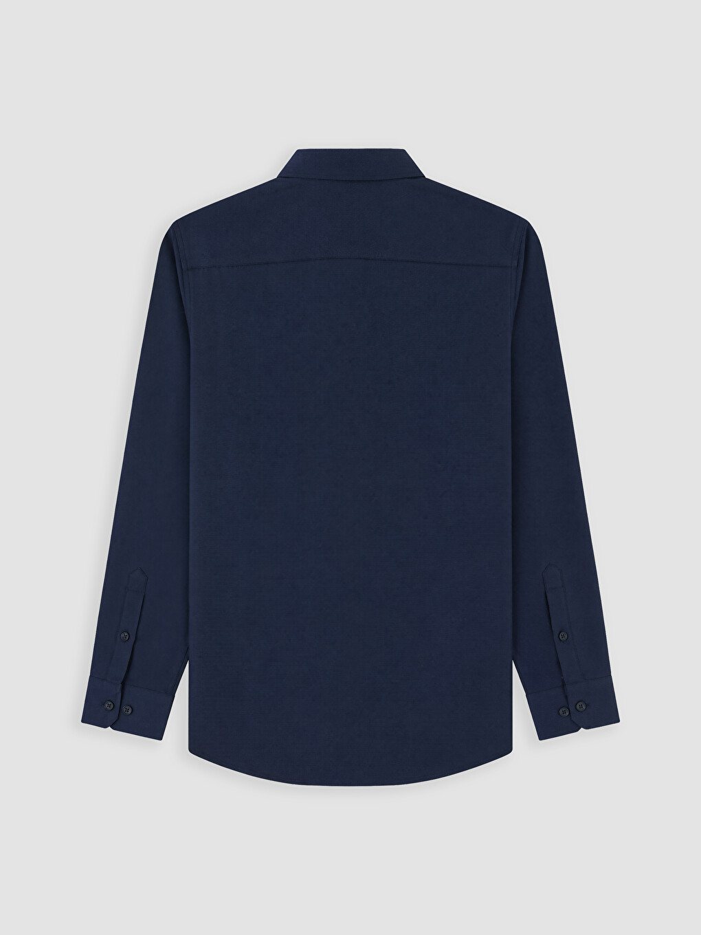 Lacivert Slim Fit Armürlü Erkek Gömlek-2
