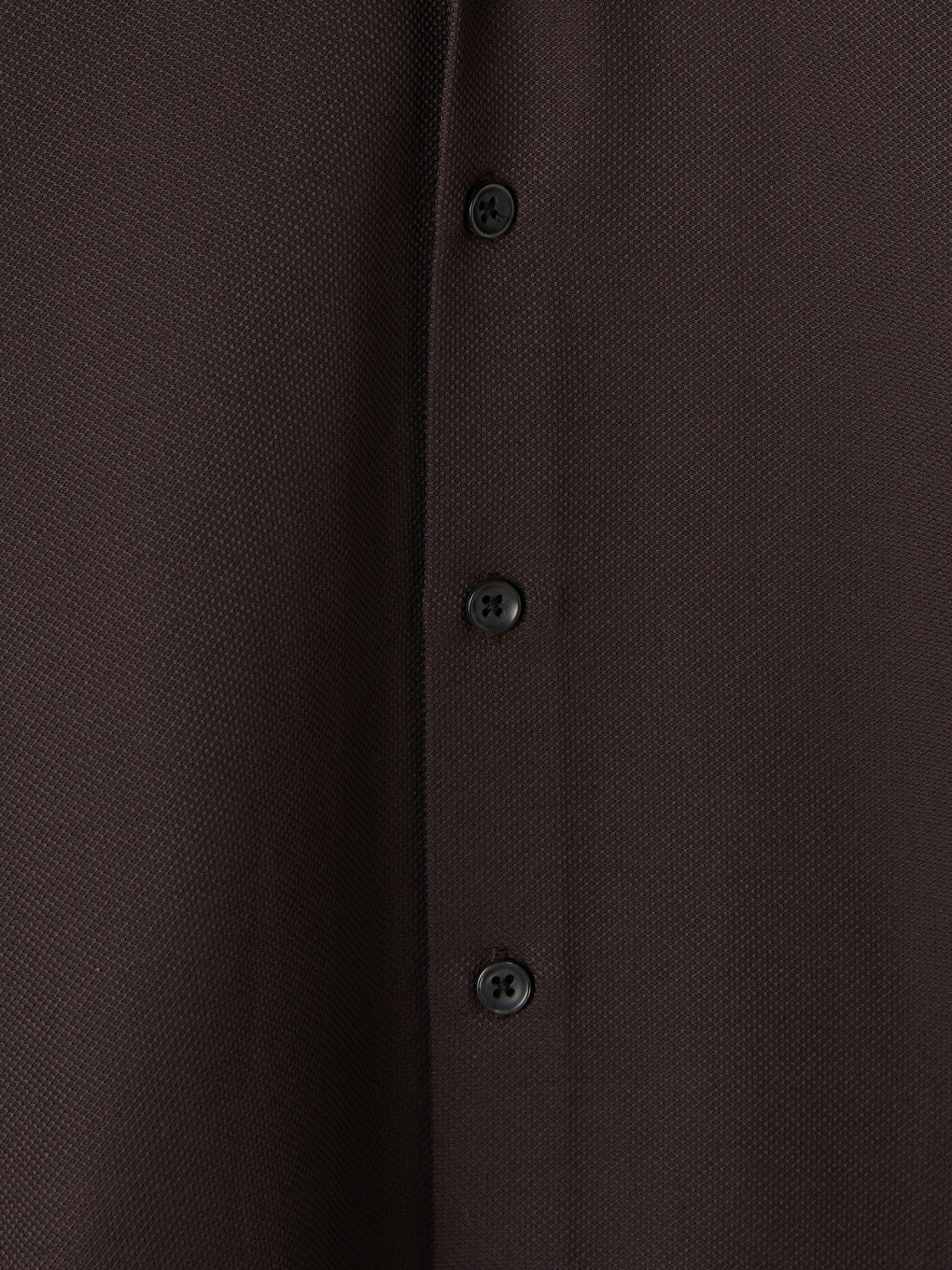 Kahverengi Slim Fit Armürlü Erkek Gömlek-1