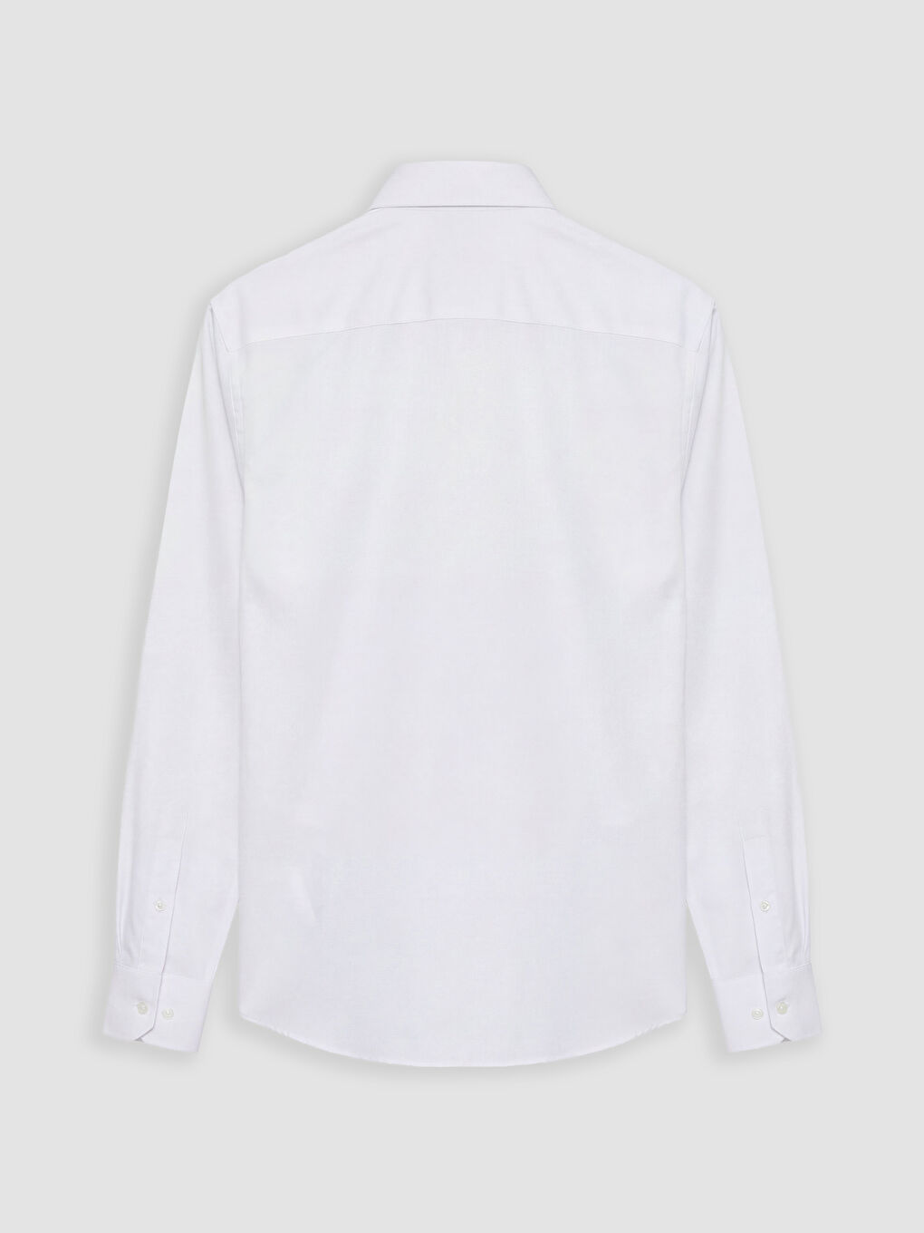 Beyaz Slim Fit Armürlü Erkek Gömlek-5