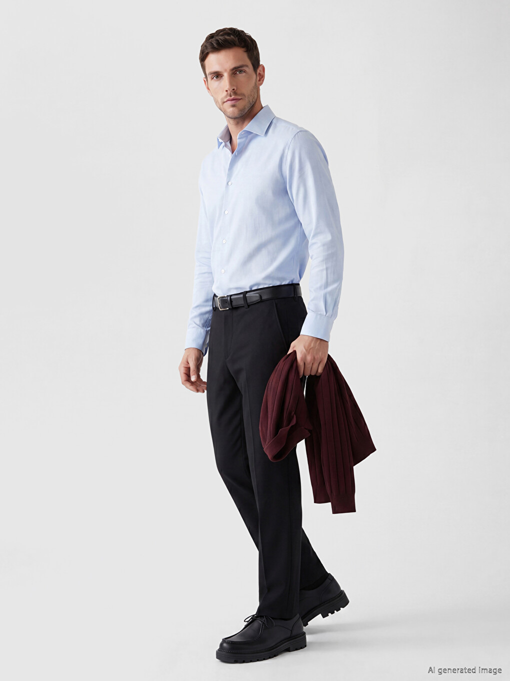 Mavi Slim Fit Armürlü Erkek Gömlek-1