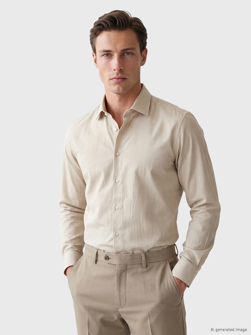 Slim Fit Dobby Men's Shirt