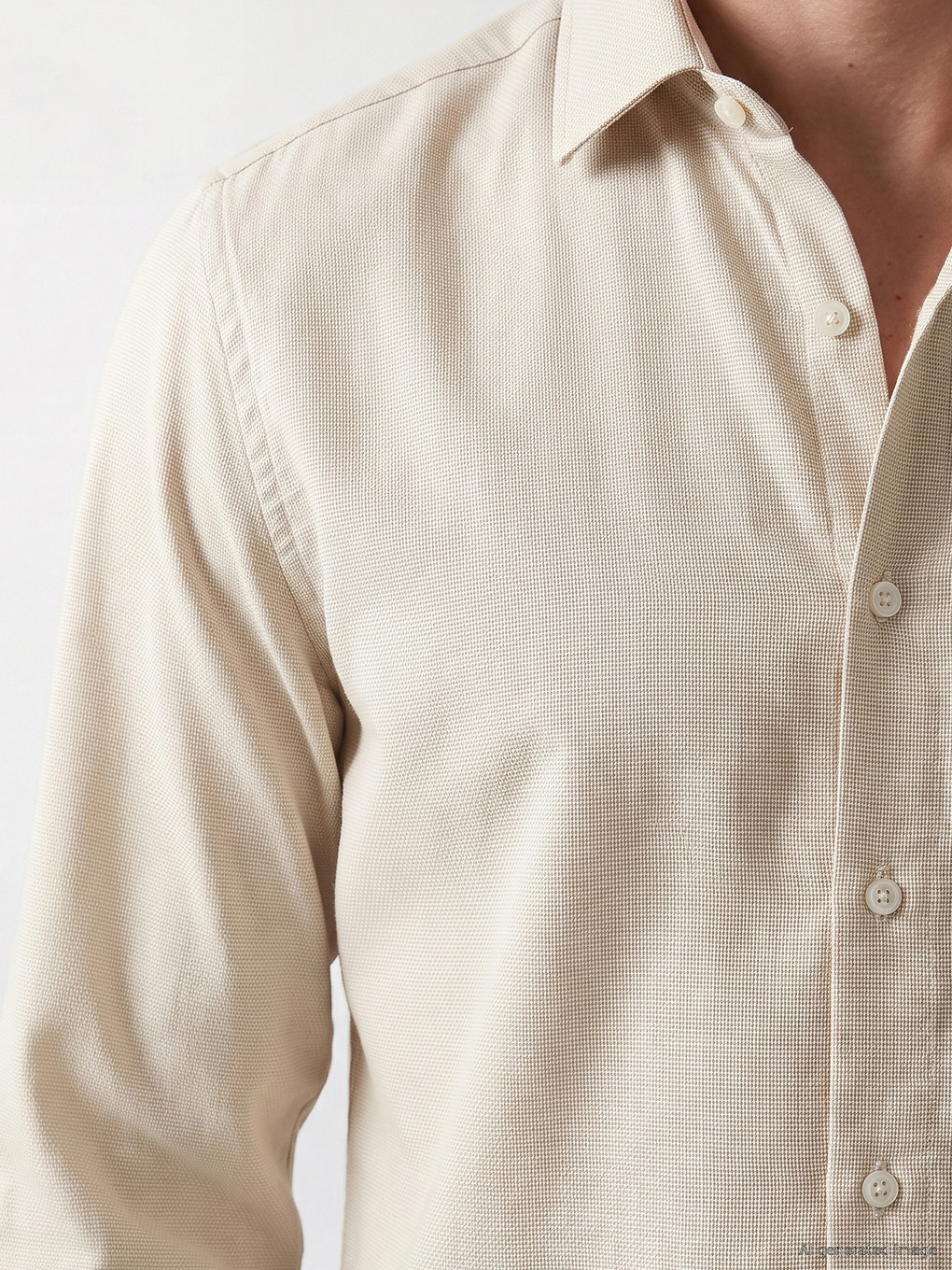Slim Fit Dobby Men's Shirt-2
