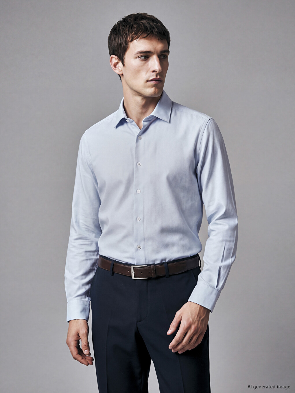 Mavi Slim Fit Armürlü Erkek Gömlek