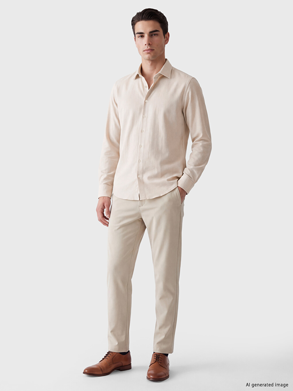Slim Fit Textured Men's Shirt-1