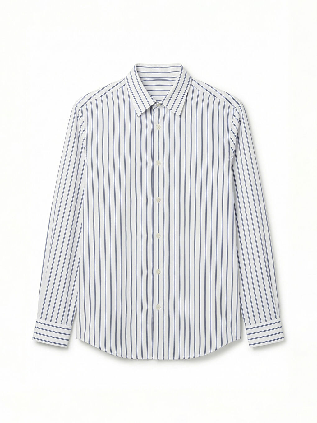 Lacivert Slim Fit Çizgili Erkek Gömlek