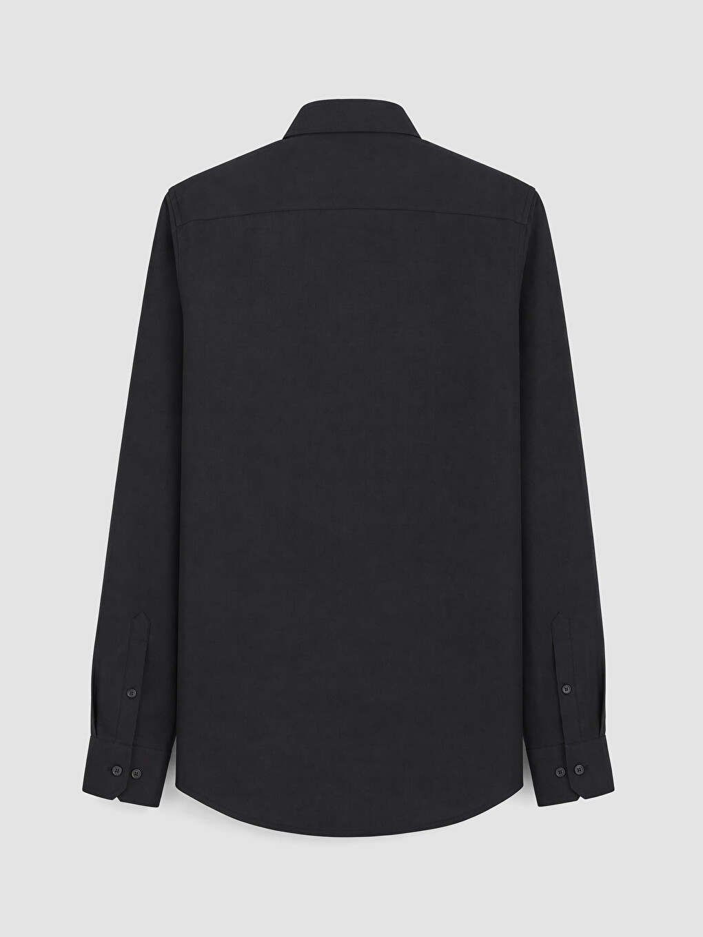 Siyah Slim Fit Erkek Oxford Gömlek-1