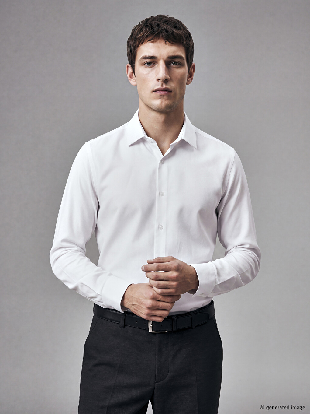 Beyaz Slim Fit Oxford Erkek Gömlek