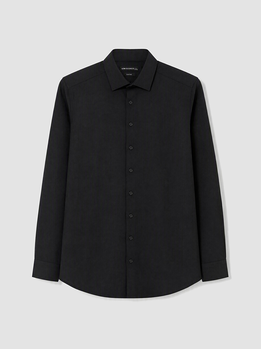 Siyah Slim Fit Erkek Oxford Gömlek-3