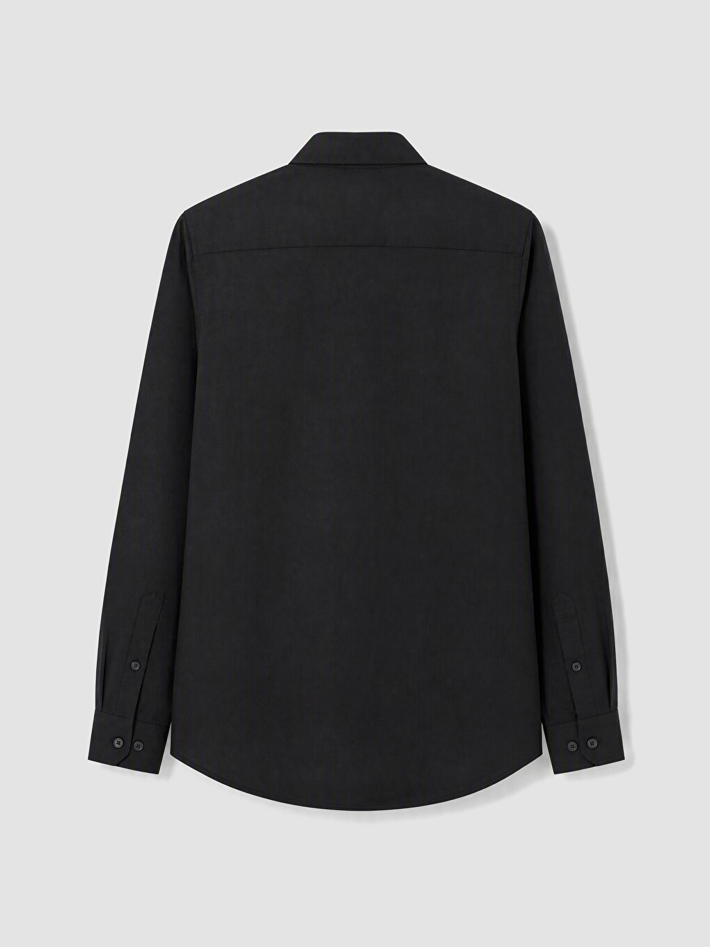 Siyah Slim Fit Erkek Oxford Gömlek-5