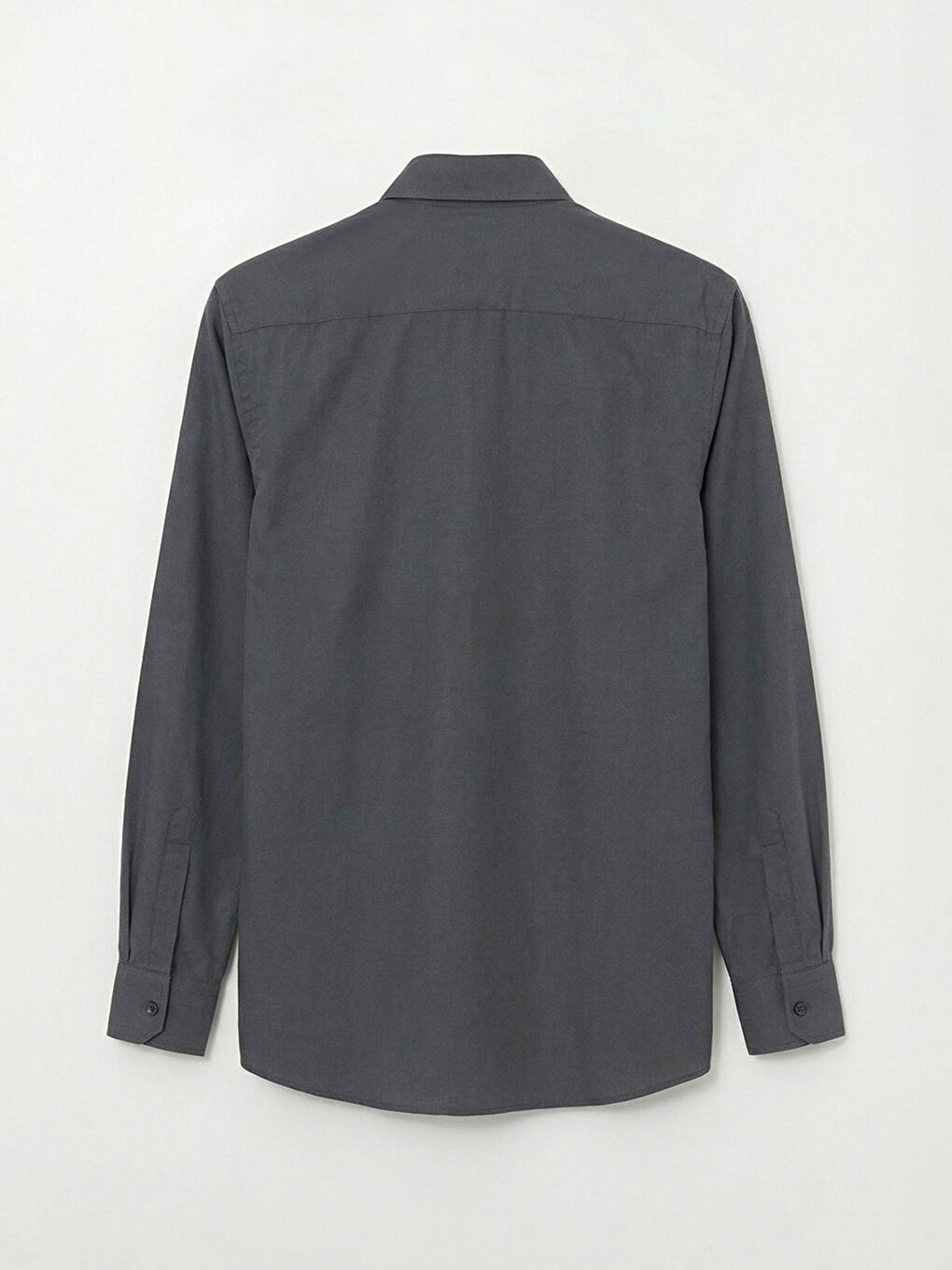 Antrasit Slim Fit Poplin Erkek Gömlek-1