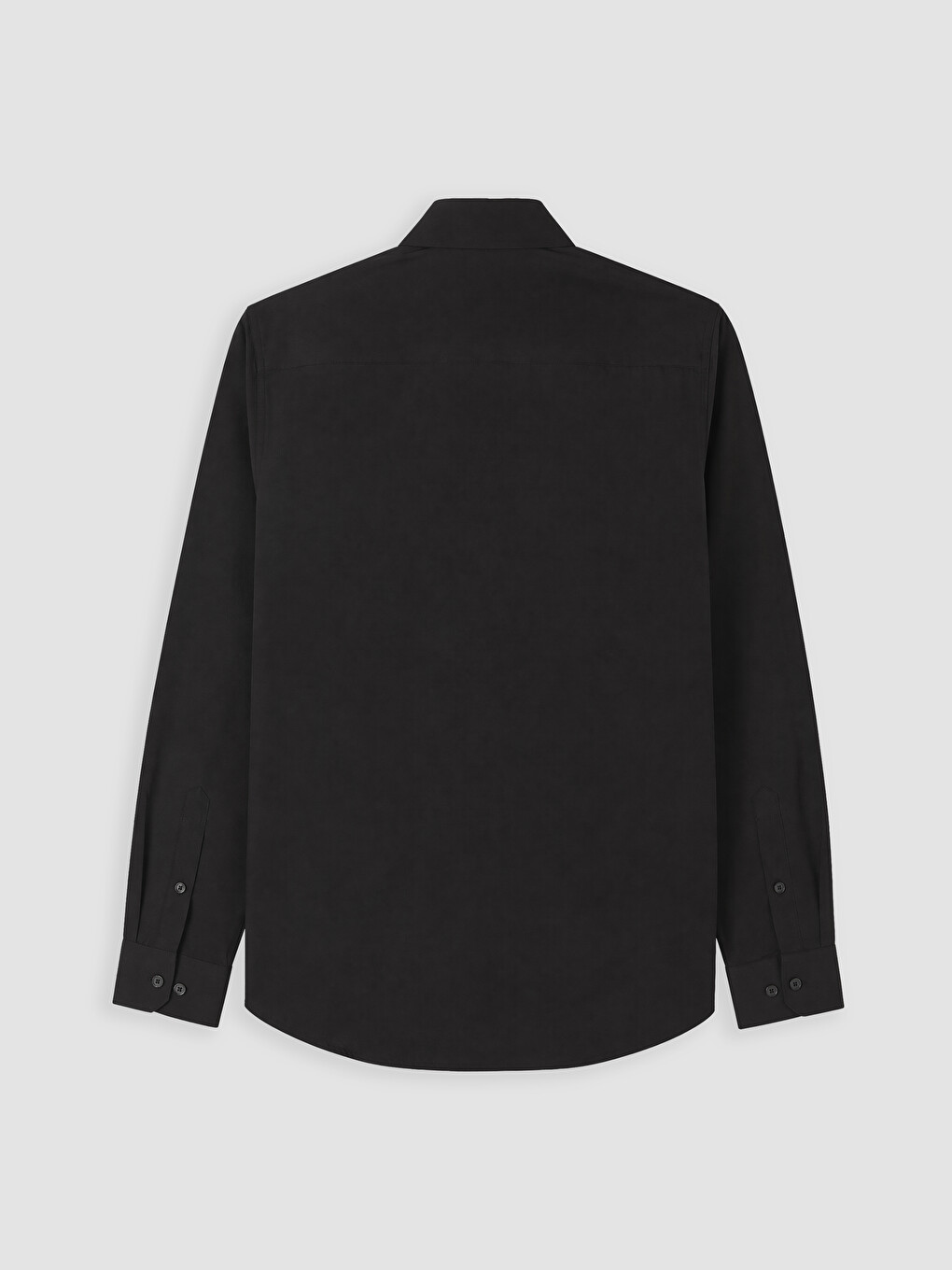 Siyah Slim Fit Poplin Erkek Gömlek-5
