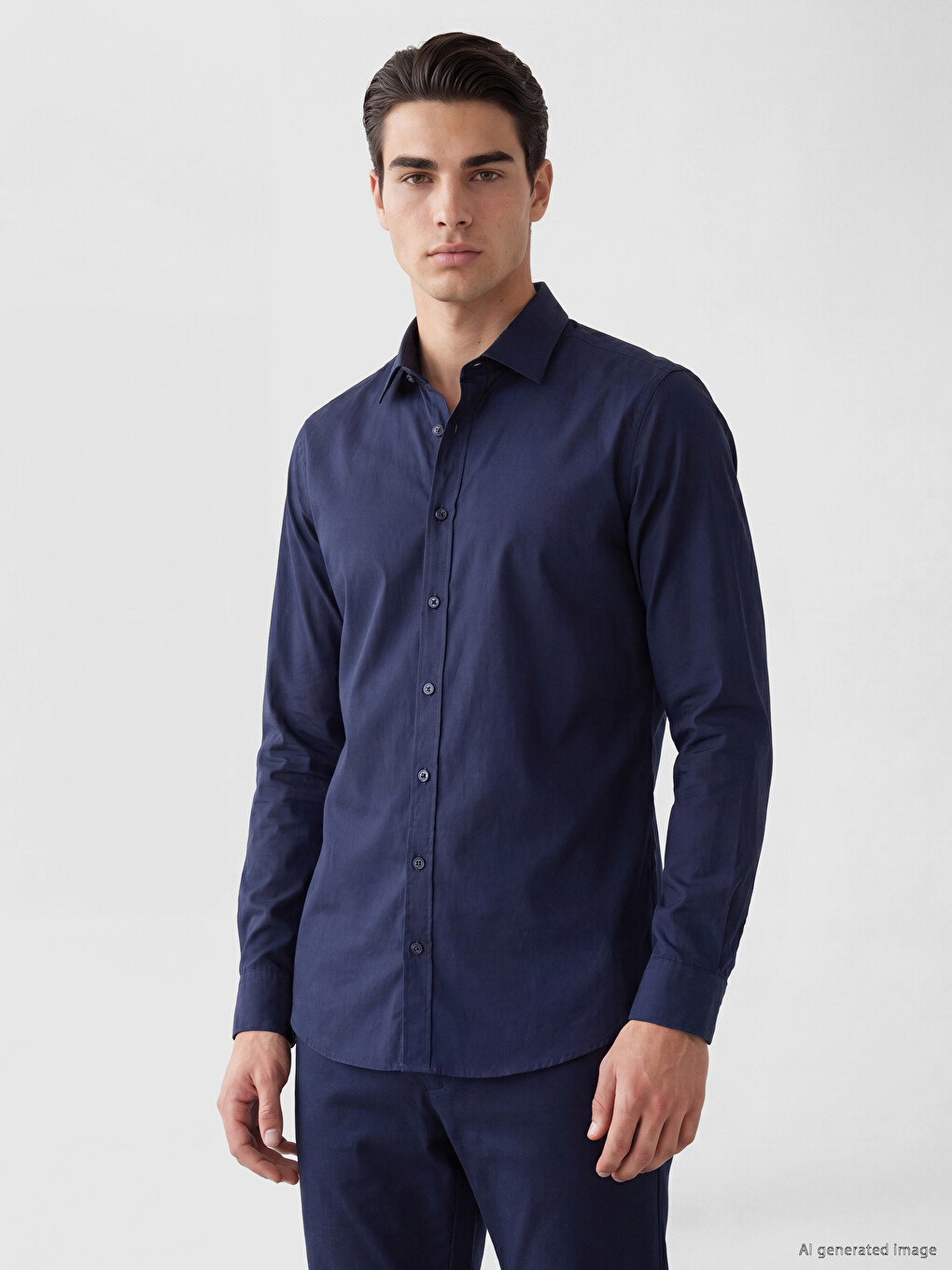Slim Fit Poplin Men's Shirt