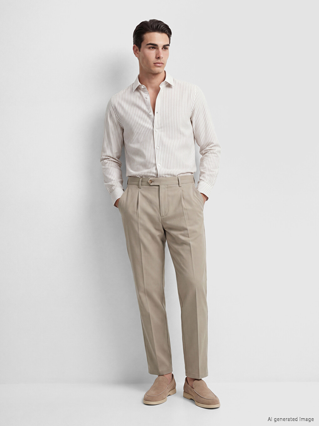 Man Beige Shirt-1