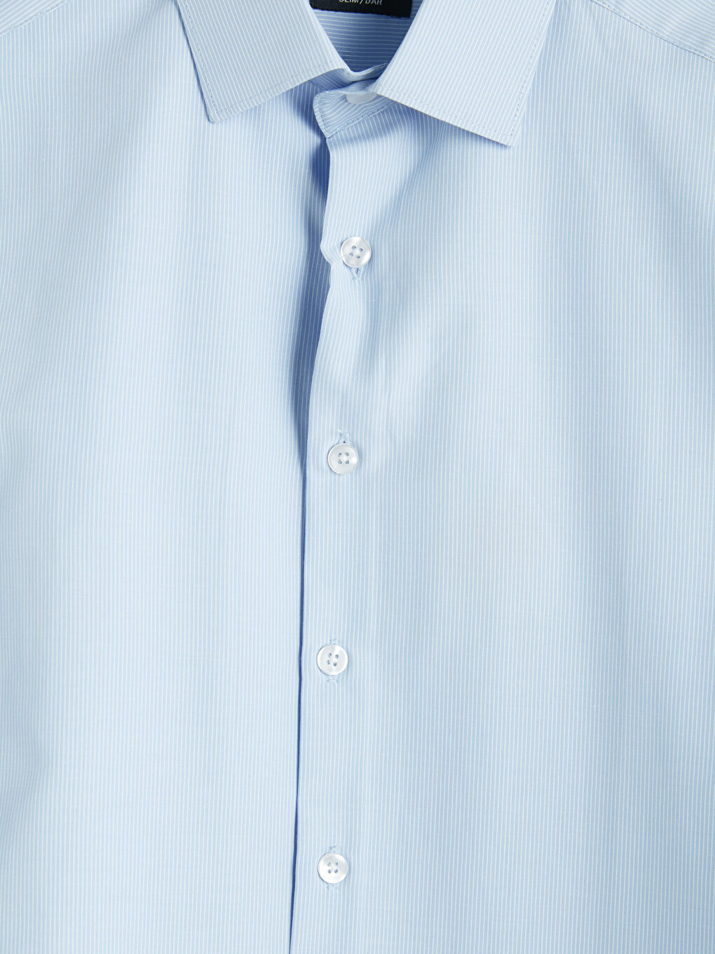 Mavi Slim Fit Çizgili Poplin Erkek Gömlek-6