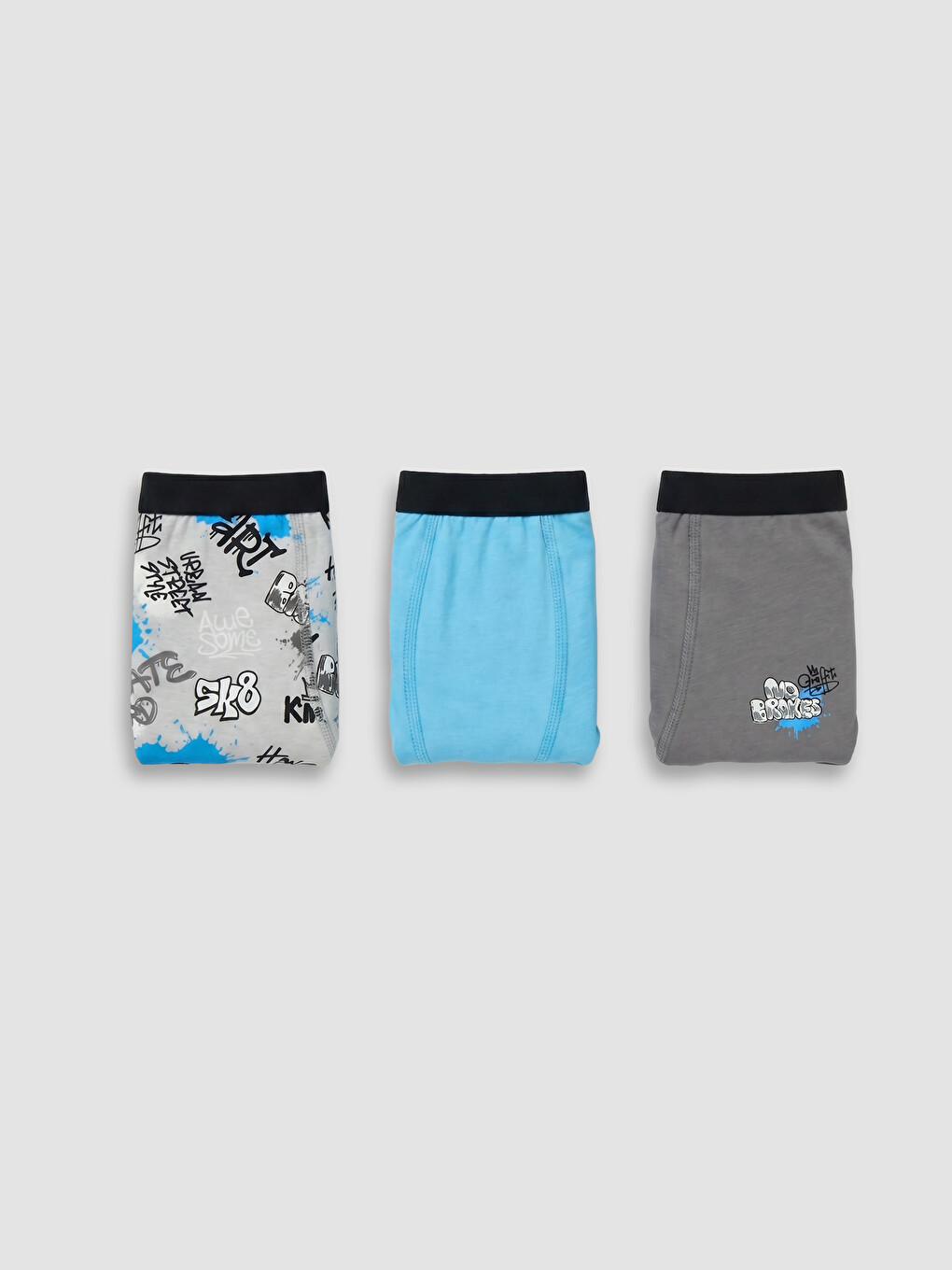 Gri Erkek Çocuk 3'lü Boxer
