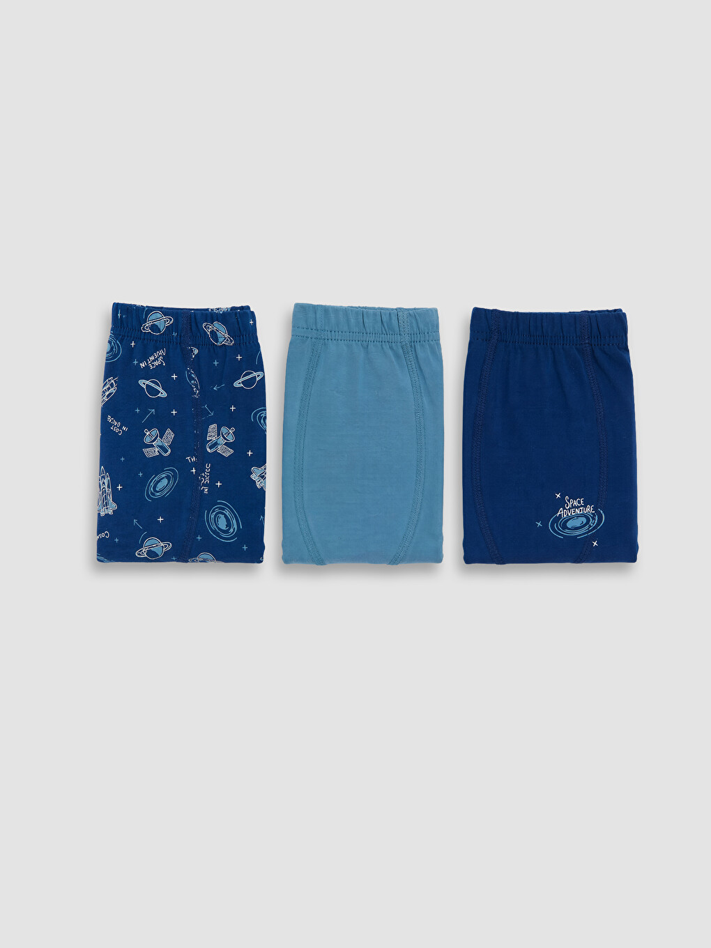 Lacivert Baskılı Erkek Çocuk Boxer 3'lü