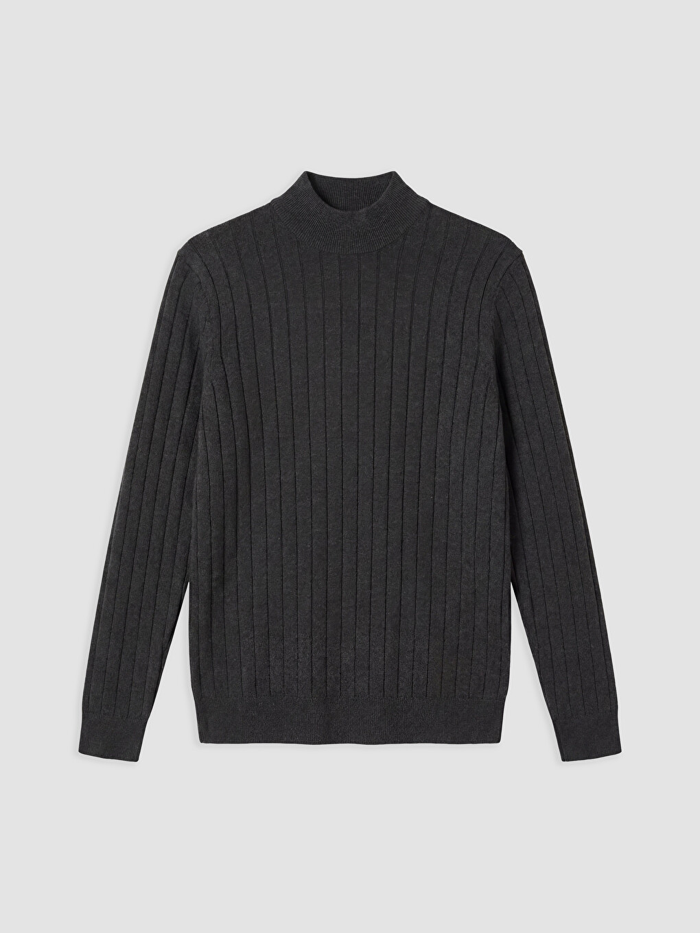 Turtleneck Ribbed Men's Knitwear Sweater-4