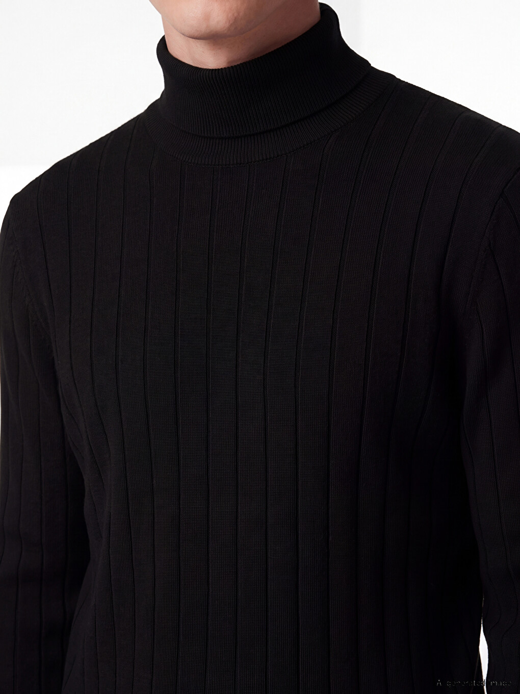 Mock Neck Men's Knitwear Sweater-2