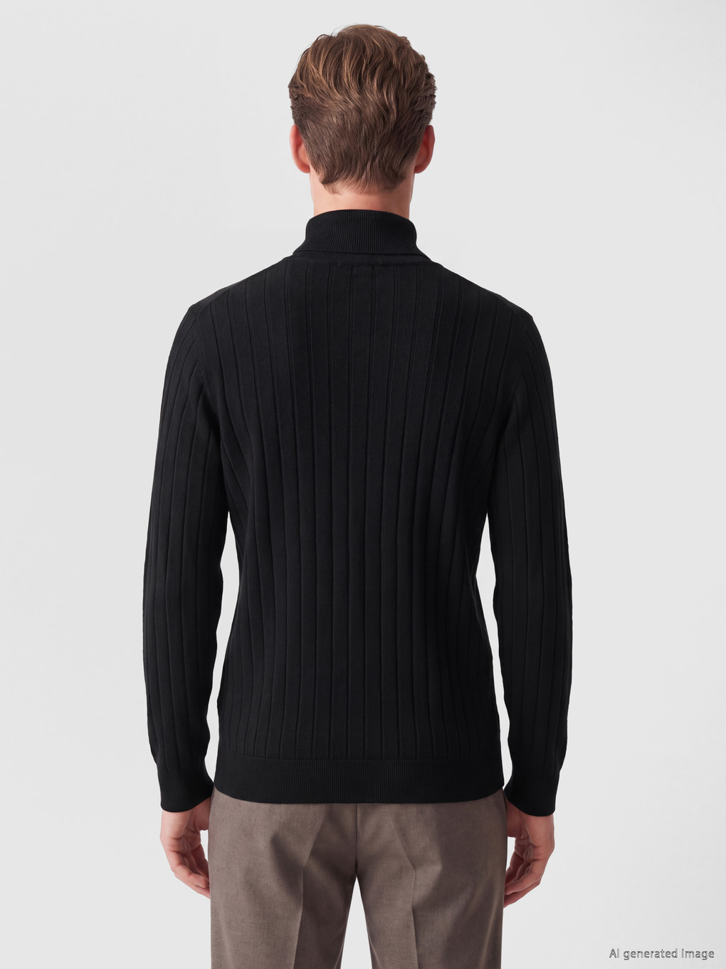 Mock Neck Men's Knitwear Sweater-3