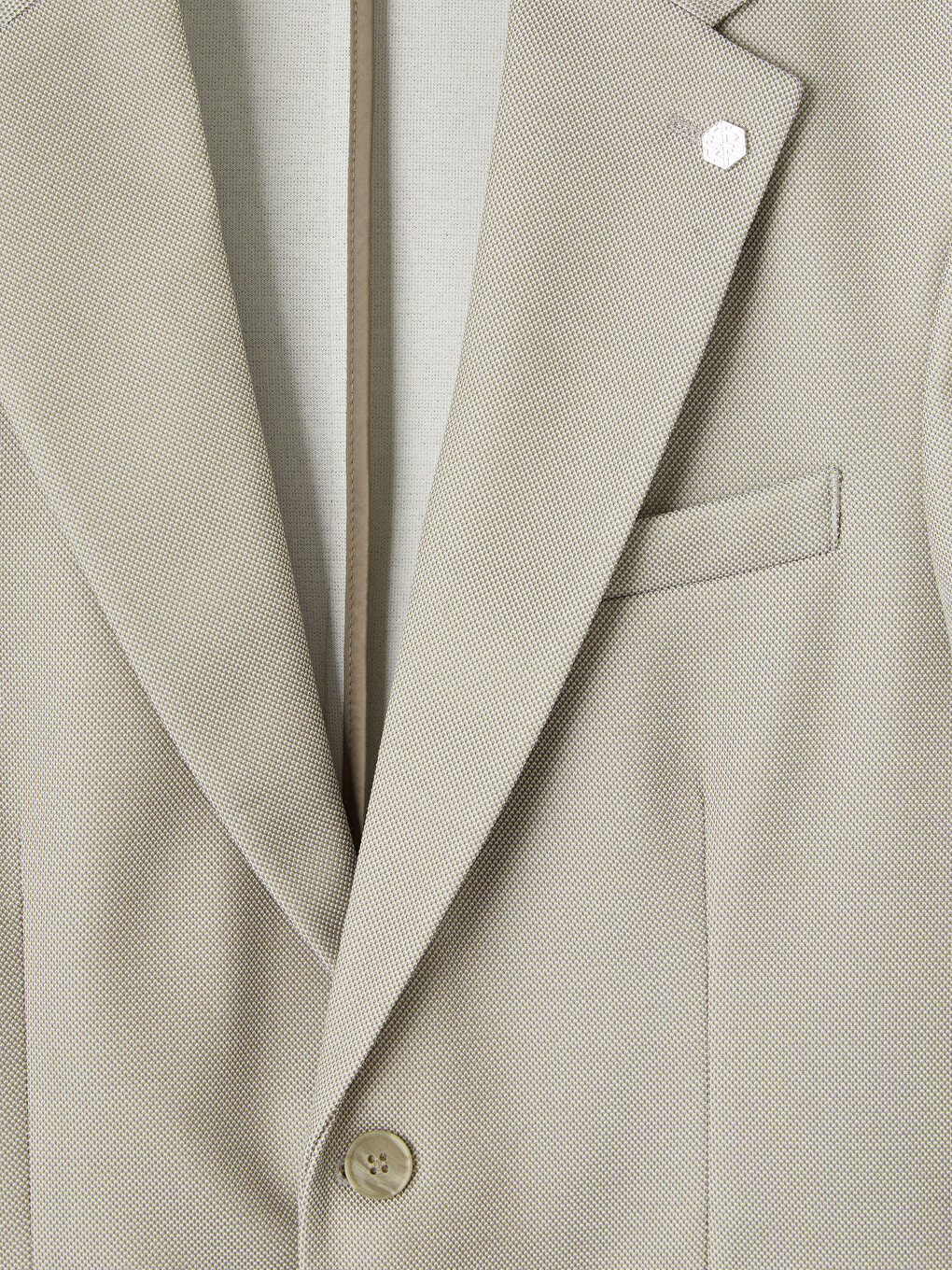 Bej Slim Fit Erkek Blazer Ceket-5