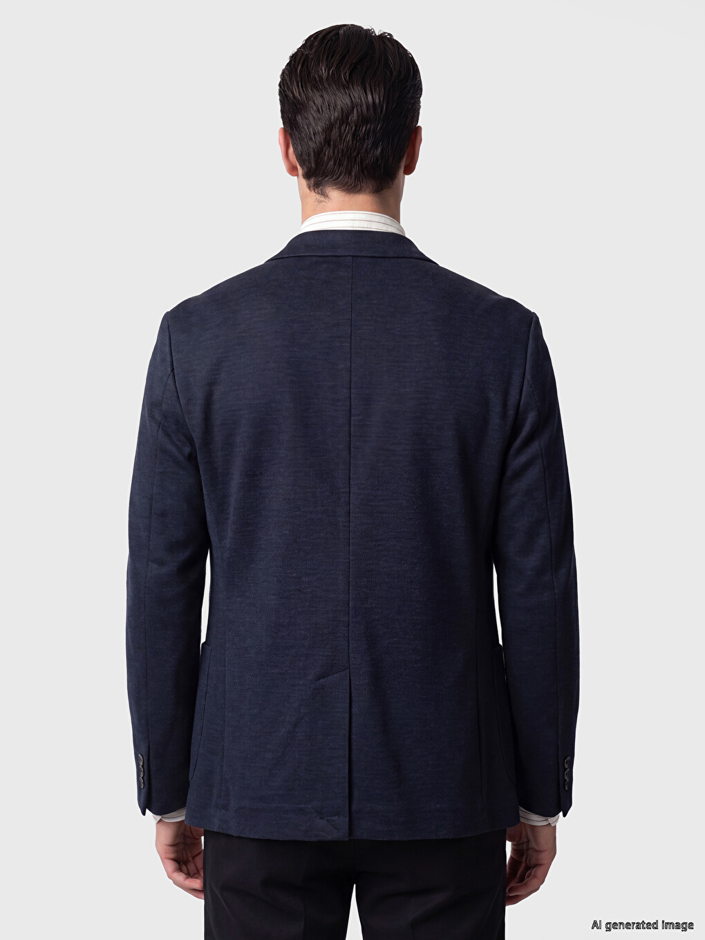 Lacivert Slim Fit Erkek Blazer Ceket-2