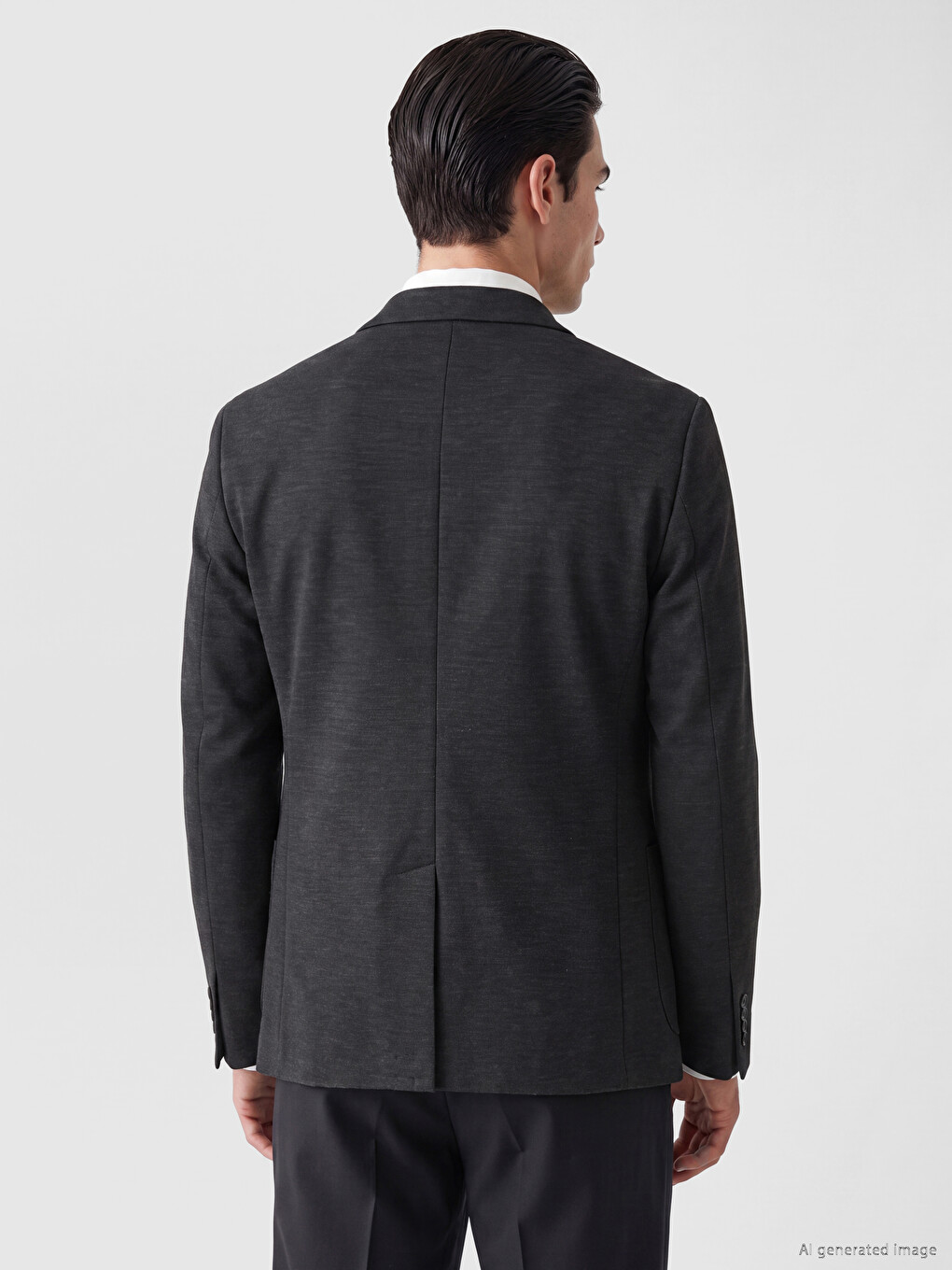 Siyah Slim Fit Erkek Blazer Ceket-2