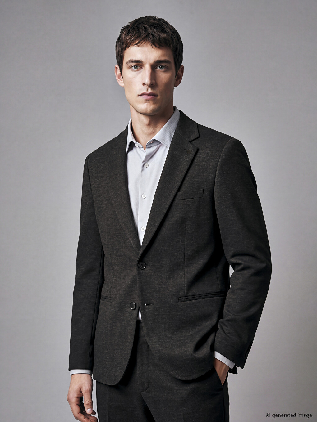 Siyah Slim Fit Erkek Blazer Ceket