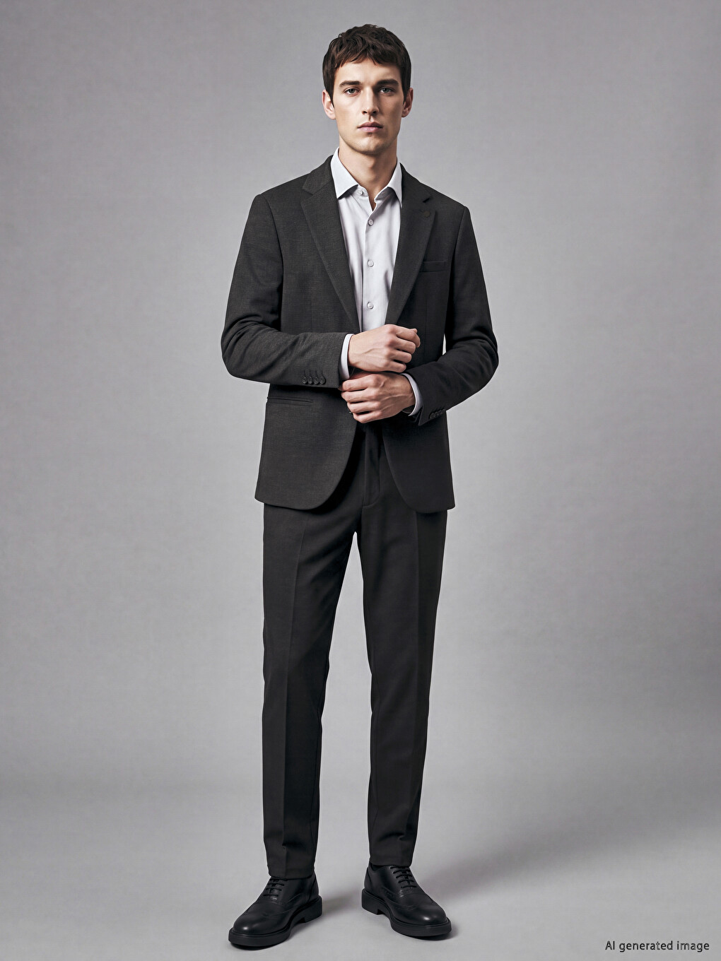 Slim Fit Men's Pleated Trousers
