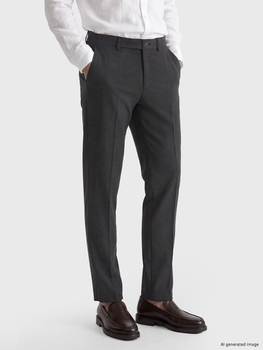 Antrasit Slim Fit Pileli Erkek Pantolon-1